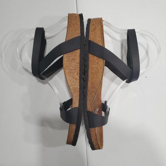 Birkenstock Sandals Womens Size 8 39 Black Daloa Ankle Strap Cork Footbed - Picture 6 of 9